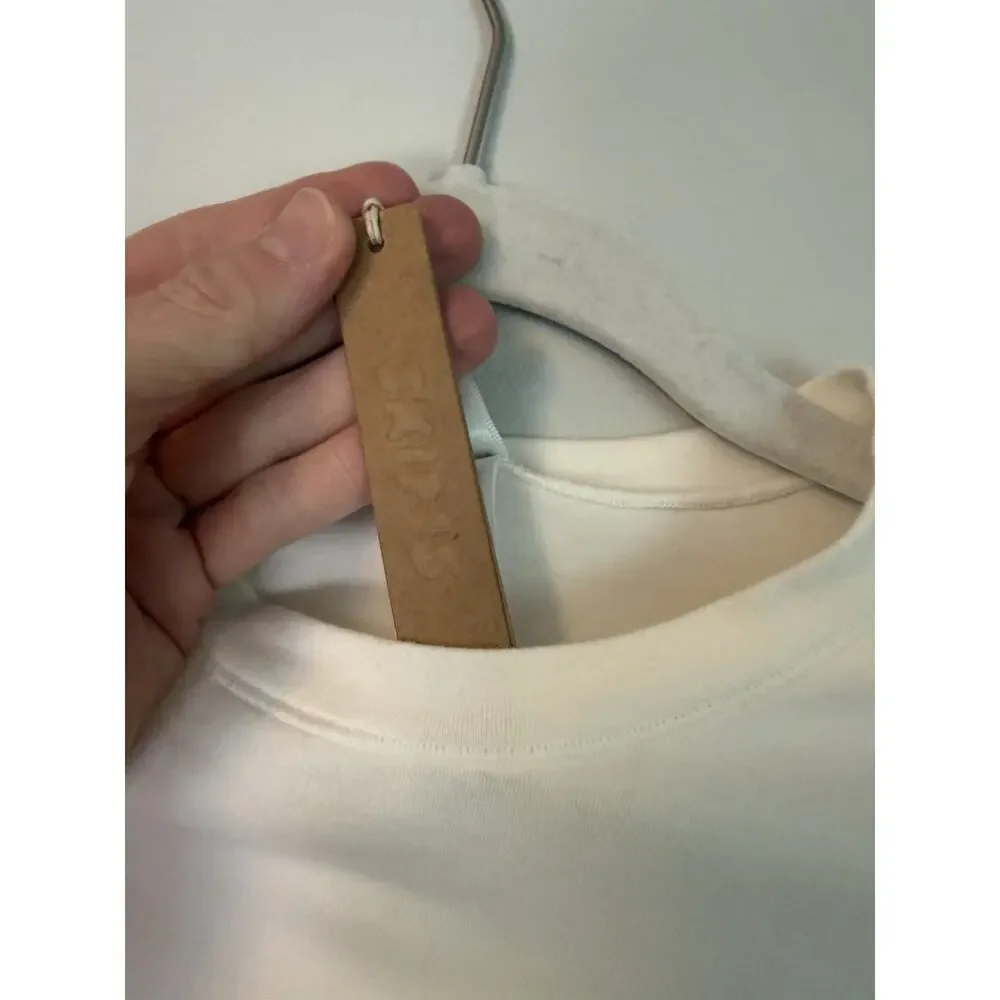 Skims Cotton Jersey Sz M Shirt Sleeve T-shirt Marble NWT